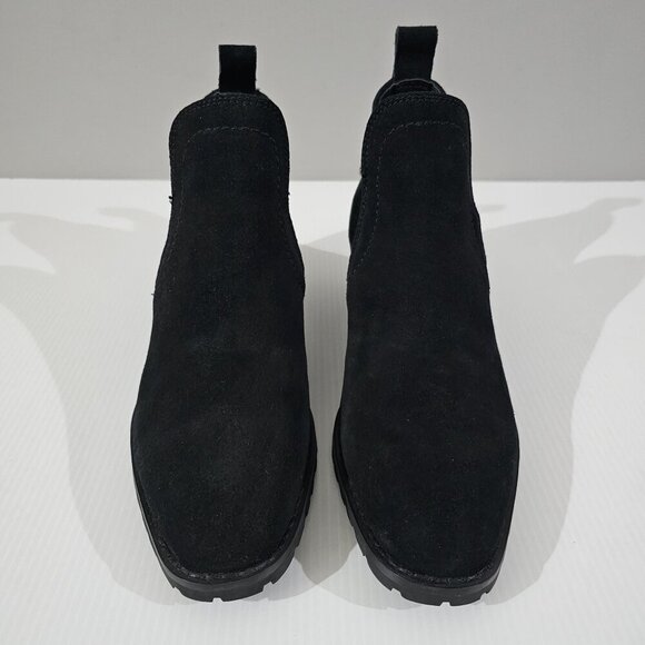 NEW Blondo Sandra Ankle Bootie Womens 7 Black Suede Waterproof Chelsea Winter - Picture 4 of 13